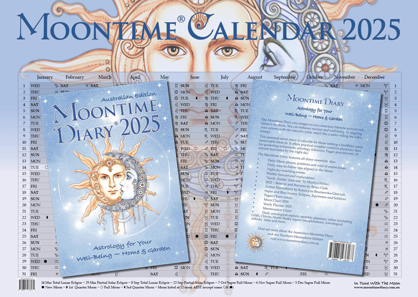 Moontime Diary  2024Moontime Calendar 2025